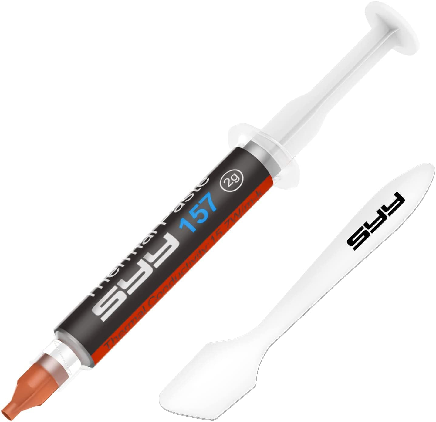 Thermal Paste,  2 Grams CPU Paste Thermal Compound Paste Heatsink for Ic/Processor/Cpu/All Coolers, 15.7W/M.K Carbon Based High Performance, Thermal Interface Material, CPU Thermal Paste